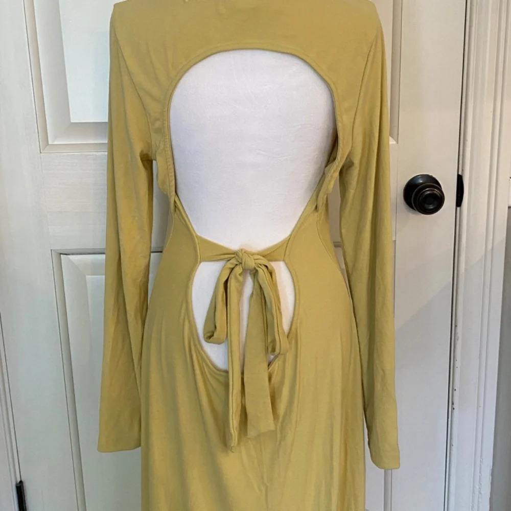 New! Free People Beach Aubre Open-back Essential Maxi Yellow nwot 27058 - Picture 10 of 15